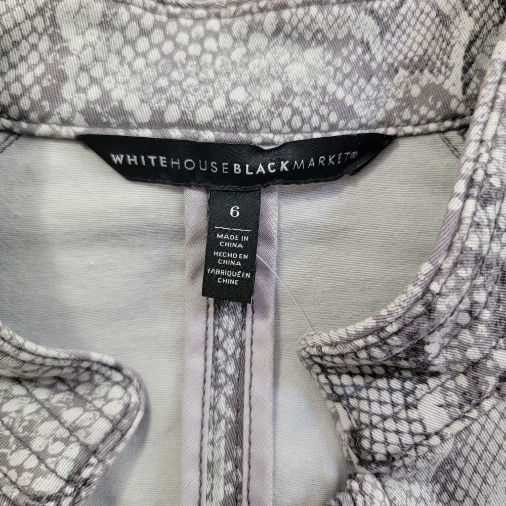 White House Black Market Snake Print Jacket. Sz 6 Pit To Pit 17" Length… - Picture 6 of 11